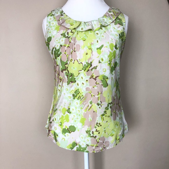 Banana Republic 100% Silk Short Sleeve Top - Picture 2 of 7